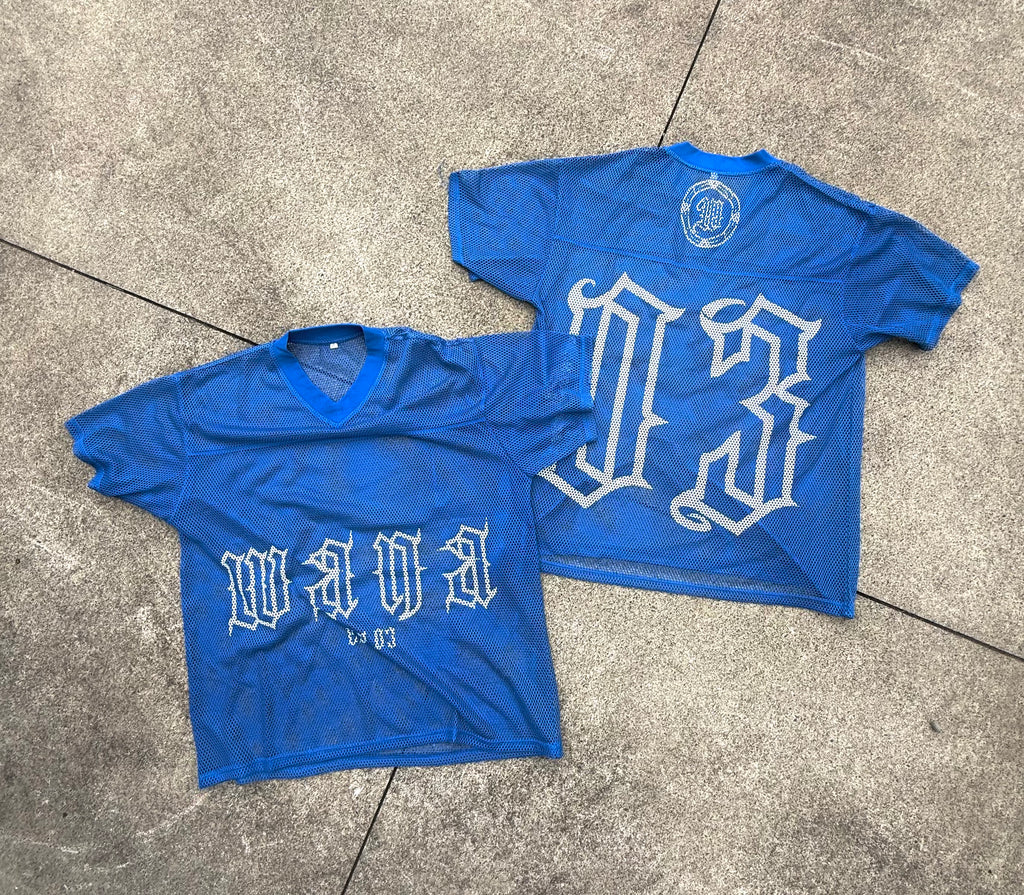 BRIGHTS Mesh Football Tee | BLUE