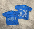 BRIGHTS Mesh Football Tee | BLUE