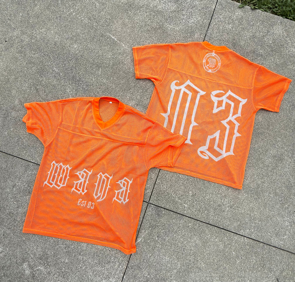 BRIGHTS Mesh Football Tee | ORANGE